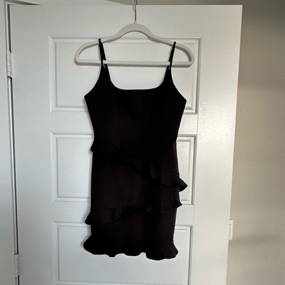 Hello Molly Dresses Hello Molly Black Dress With Ruffled Pattern